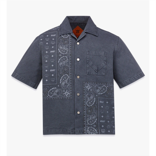 Mcm x kasina bandana monogram shirt in oxford cotton
