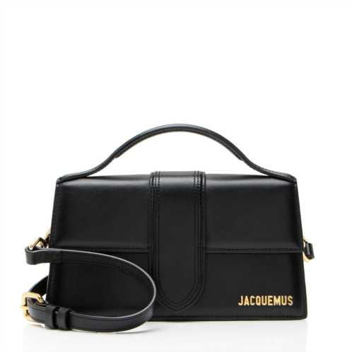 Jacquemus leather le grand bambino top handle flap bag