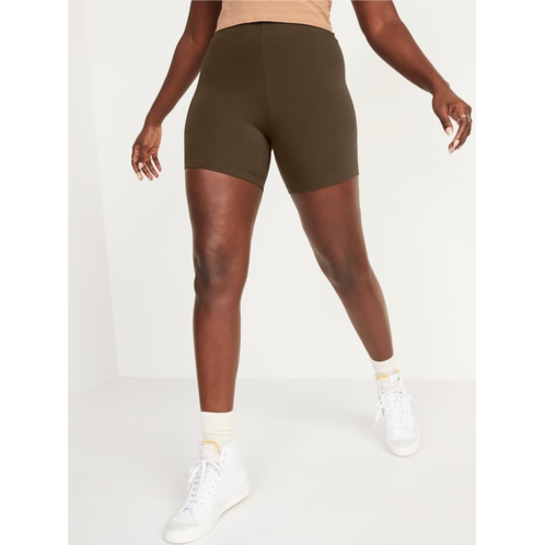 OldNavy High-Waisted Jersey Biker Shorts -- 6-inch inseam