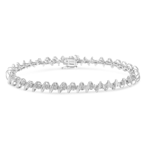 Haus of Brilliance .925 sterling silver 1/2 cttw diamond miracle-set 7 tennis bracelet
