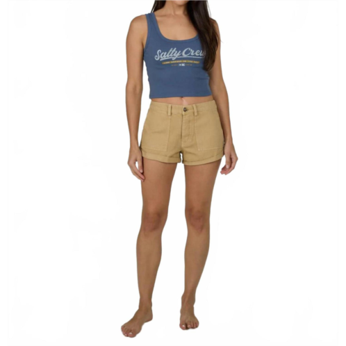 Salty Crew womens trail short in khaki
