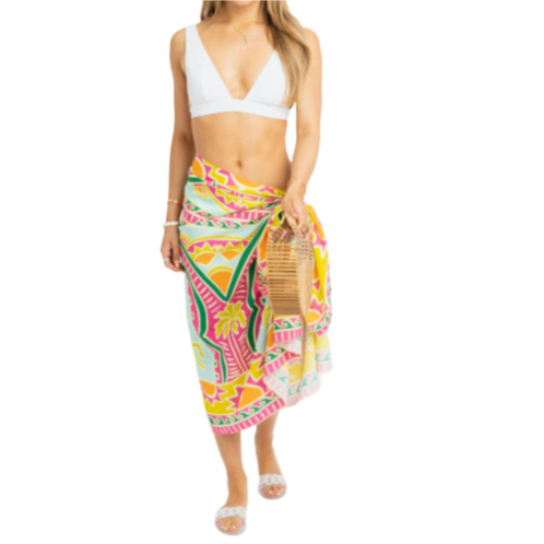 Karlie womens palm beach sarong in multicolor