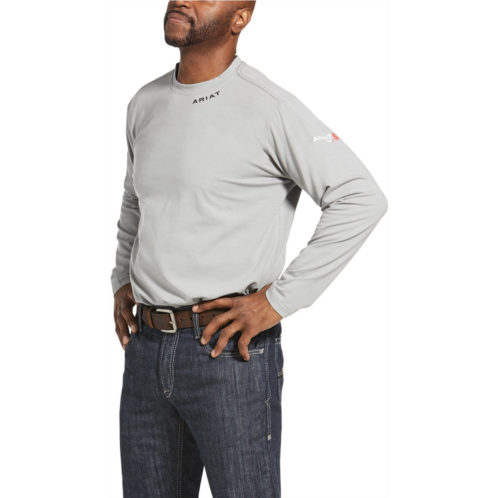 Ariat Mens Flame Resistant Long Sleeve Baselayer T-shirt Grey
