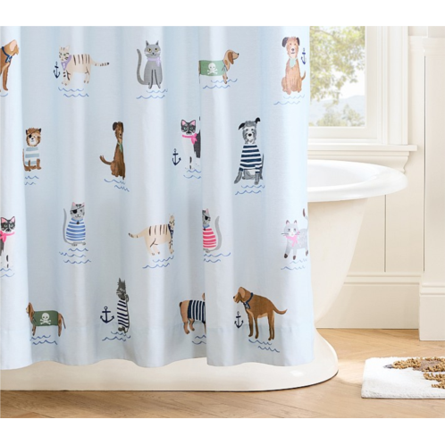 Potterybarn Salty Dog & Cat Shower Curtain