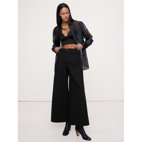 Bananarepublic Wide-Leg Crop Everywhere Ponte Pant