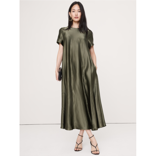 Bananarepublic Italian Satin Trapeze Maxi Dress