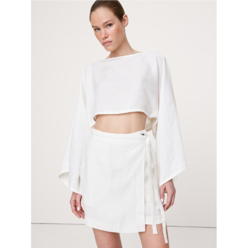 Bananarepublic Linen Wrap Mini Skirt