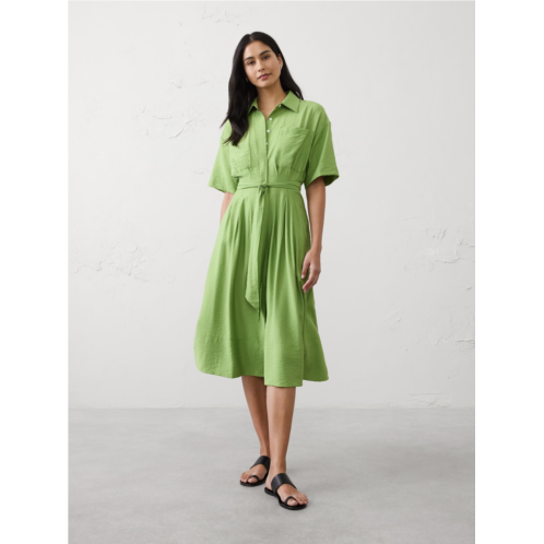 bananarepublic Pleated Midi Shirtdress