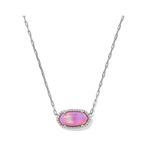 Kendra Scott Elisa Pave Frame Short Pendant Necklace