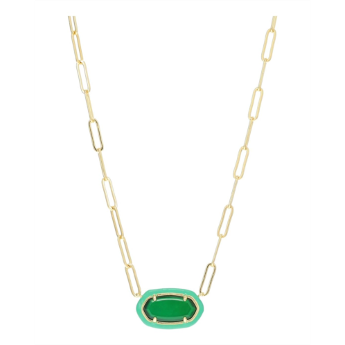 Kendra Scott Elisa Enamel Frame Paperclip Necklace