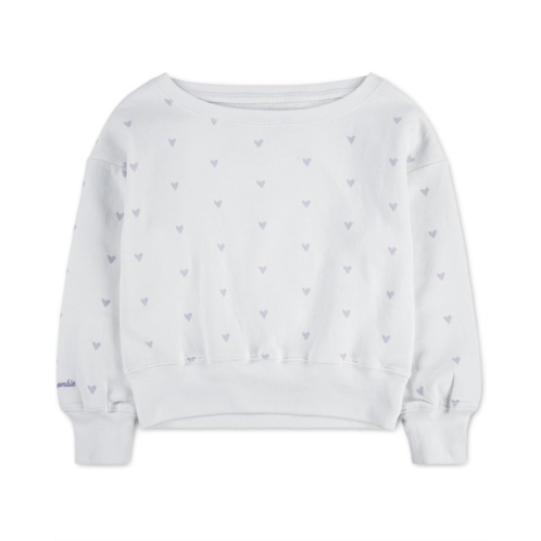 Girls abercrombie kids Printed Off-the-shouder Sweatshirt (Big Kids)
