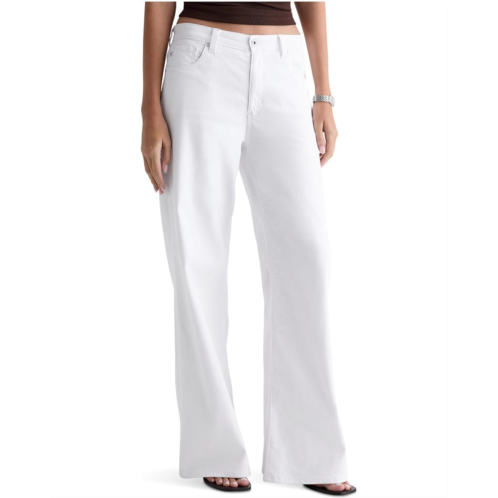 Womens AG Jeans Saige Wide Leg Jeans in White