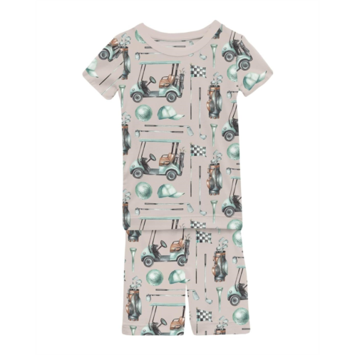 Kids Kickee Pants Kids Print Short Sleeve Pajama Set with Shorts (Toddler/Little Kid/Big Kid)