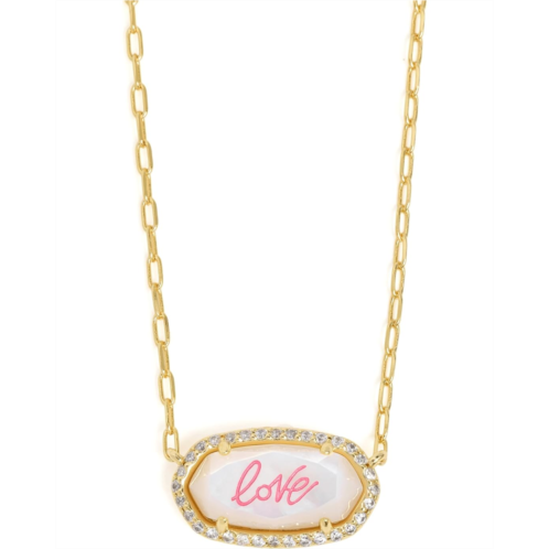 Kendra Scott Elisa Pave Frame Short Pendant Necklace