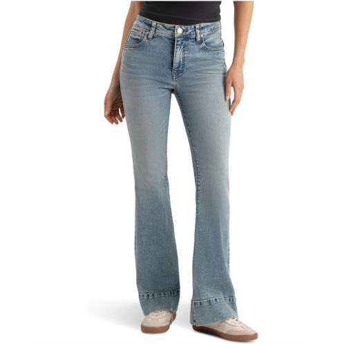 Womens KUT from the Kloth Stella High-Rise Fab Ab Flare Back Darts with Wide Hem