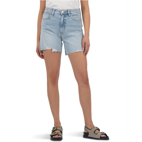 Womens KUT from the Kloth Hailey High-Rise Shorts with Raw Hem