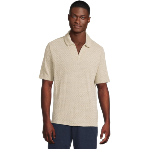 Johnston & Murphy Basket Weave V-Neck Polo