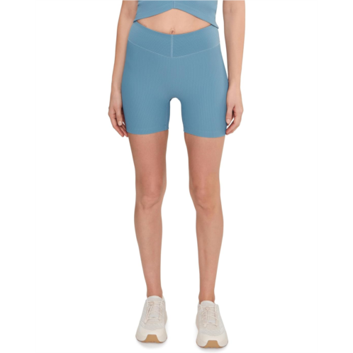Womens Beyond Yoga Impulse Ribbed V-Waist Biker Shorts