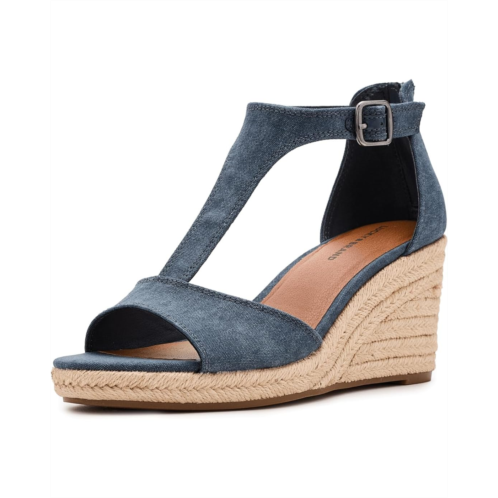 Womens Lucky Brand Cyleste T-Strap Wedge Sandals