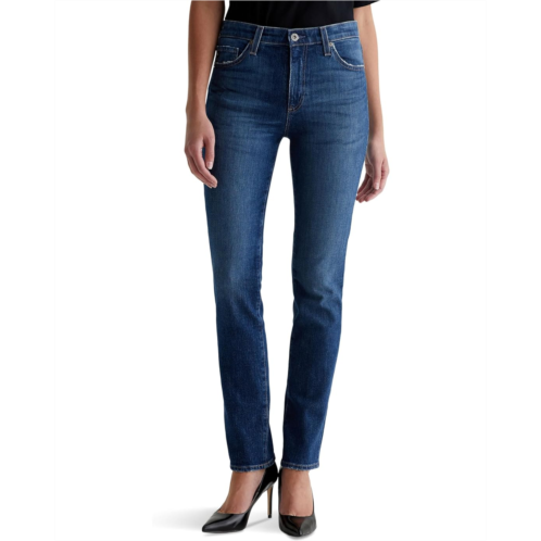AG Jeans Mari Mid-Rise Slim Straight Jeans in Mykonos
