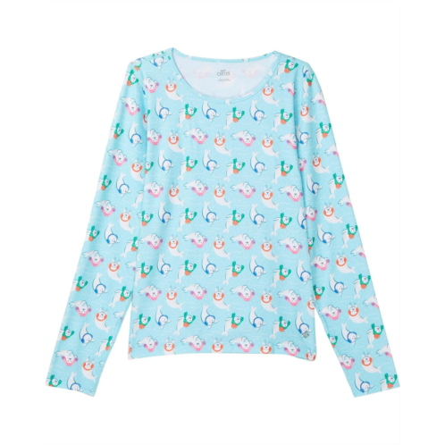 Girls Hot Chillys Kids Originals Print Crew Neck (Little Kids/Big Kids)