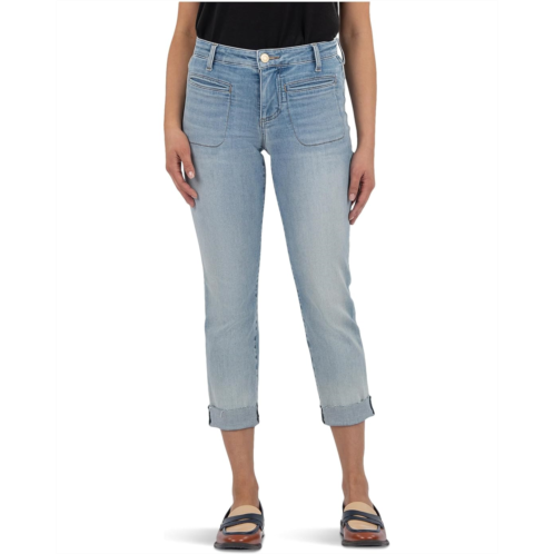 Womens KUT from the Kloth Amy Crop Straigh Leg Roll Up