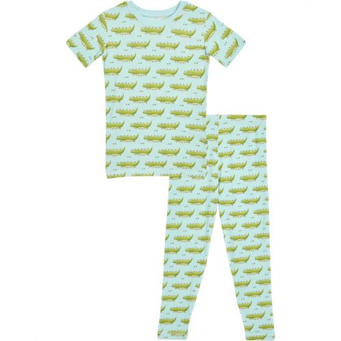 Kids Kickee Pants Kids Print Short Sleeve Pajama Set (Big Kid)