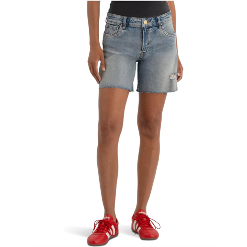 Womens KUT from the Kloth Hailey High-Rise Shorts with Raw Hem