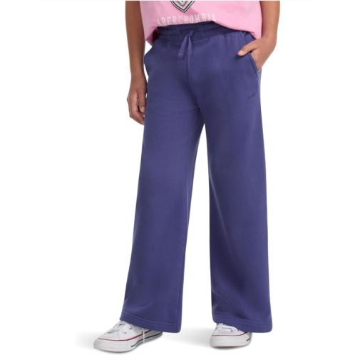 Girls abercrombie kids Essential Wide Leg Fleece Pants (Big Kid)