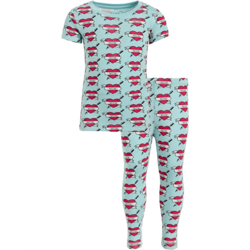 Kids Kickee Pants Kids Print Short Sleeve Pajama Set (Toddler/Little Kid/Big Kid)