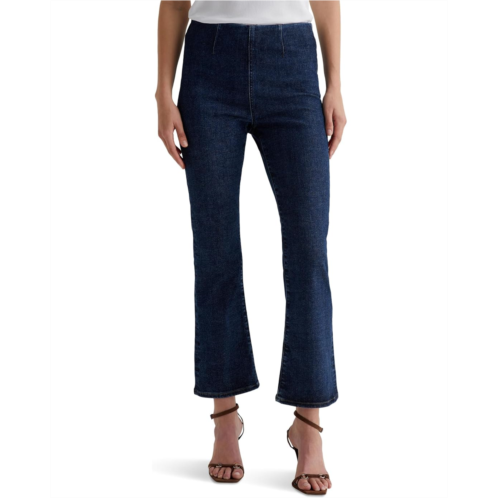 AG Jeans Farrah Mid Rise Pull On Crop Boot Jeans in Hyacinth