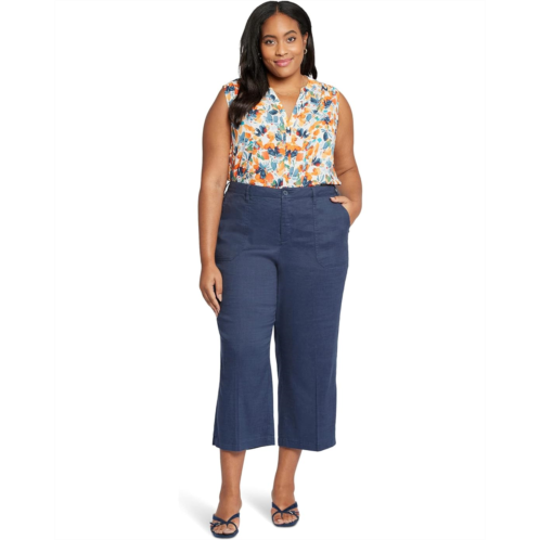 Womens NYDJ Plus Size Wide Leg Cropped Cargo