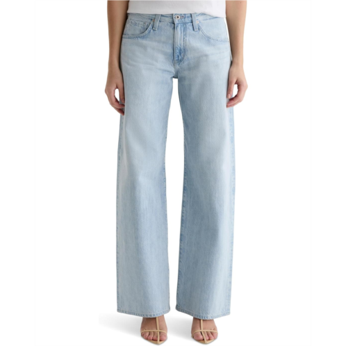 Womens AG Jeans Adria Low Rise Baggy Wide Leg in Sunfaded