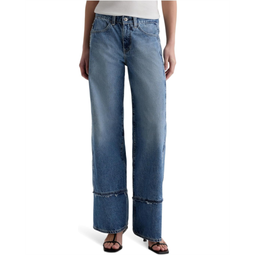 Womens AG Jeans Adria Low Rise Baggy Wide Leg in Socialite