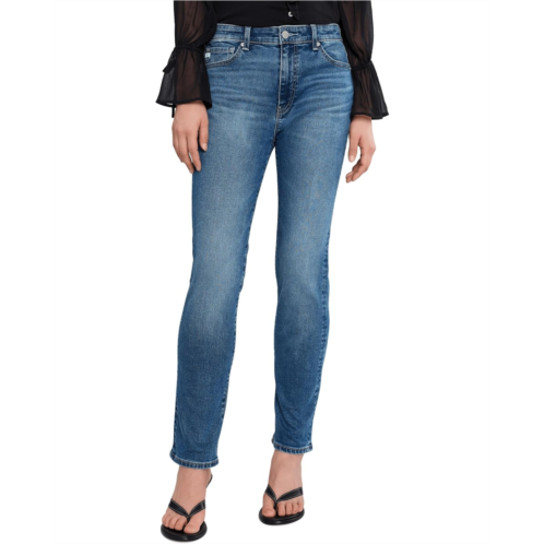 Womens AG Jeans Mari Mid-Rise Slim Straight Jeans in Charmed