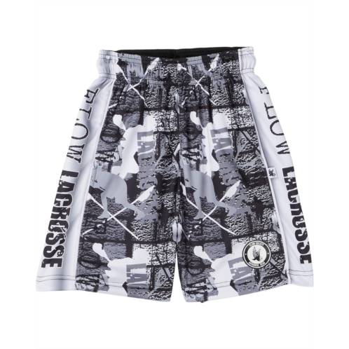 Flow SOCIETY Boys Black & Silver Flow Lax Attack Shorts (Little Kid/Big Kid)