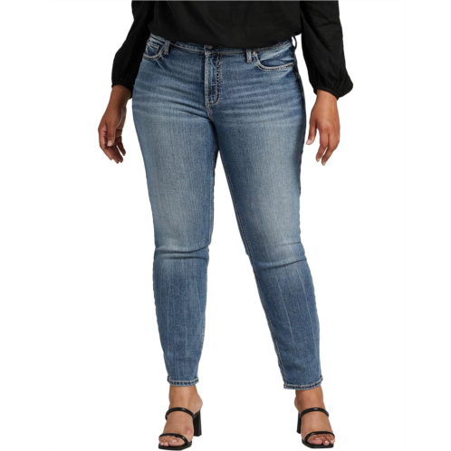 Silver Jeans Co. Plus Size Suki Mid-Rise Straight Leg Jeans W93413EKC288