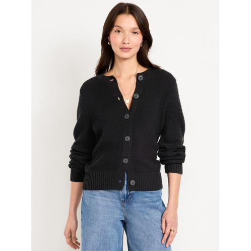 OldNavy Seaside Cotton Garter-Knit Cardigan Sweater
