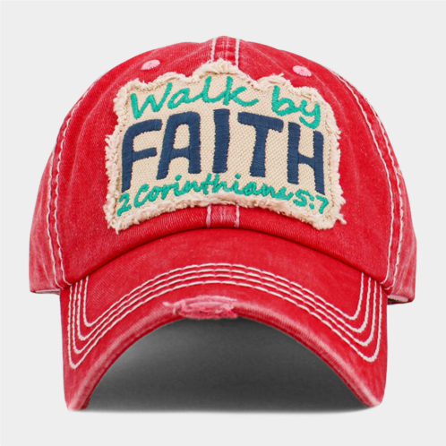FASHNZFAB walk by faith vintage baseball cap
