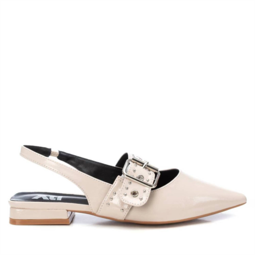 Xti womens slingback flat shoes in beige