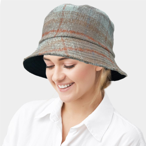 FASHNZFAB plaid check patterned bucket hat