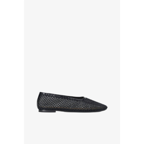 STAUD womens alba flat shoes in black crystal