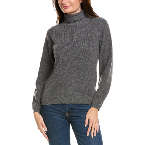 kier j ribbed turtleneck wool & cashmere-blend sweater