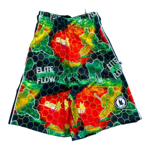 Flow Society boys strong side hockey short in 100% breathable poly mesh fabric