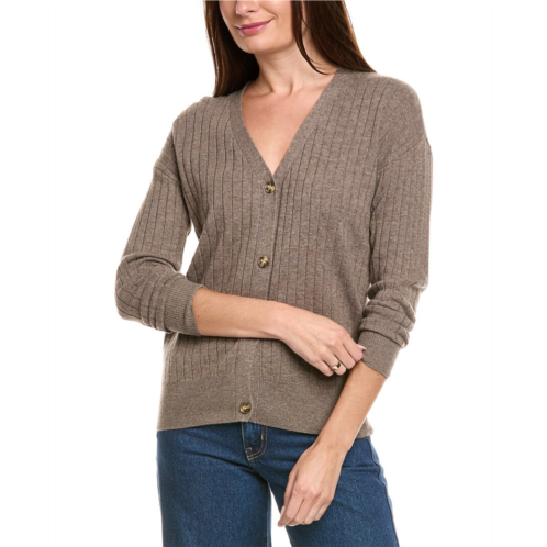 kier j ribbed v-neck wool & cashmere-blend cardigan