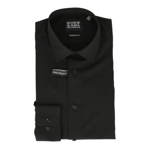 Scotch & Soda mens black dress shirt