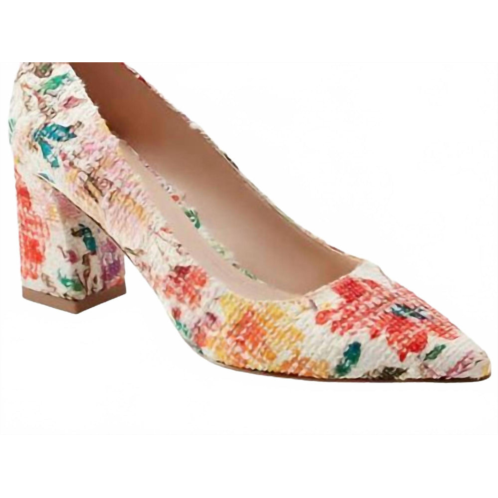 MARC FISHER womens zala flower heels in light natural