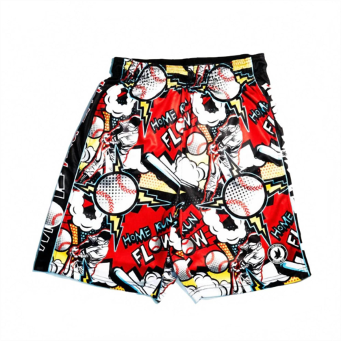 Flow Society boys homerun attack shorts in black