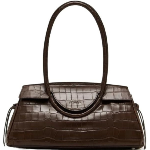 Staud womens maude shoulder bag espresso croco