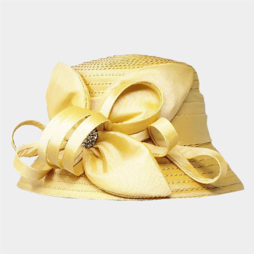 FASHNZFAB bow accented dressy hat